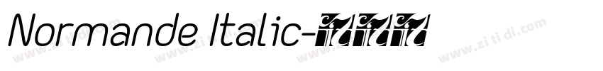 Normande Italic字体转换